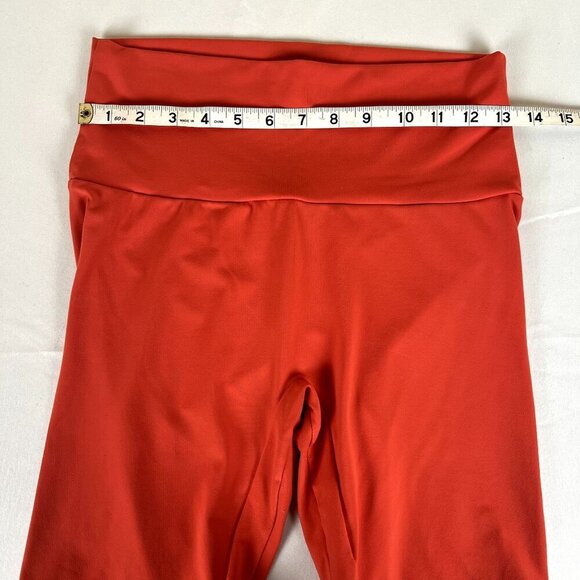 ECHT Women Size Large Biker Shorts Orange Butt Scrunch MAX Glute Flattering Lift - Picture 3 of 7